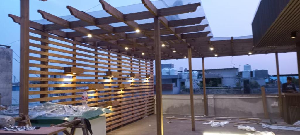 Rooftop Pergola with Slatted Screen, Kanpur